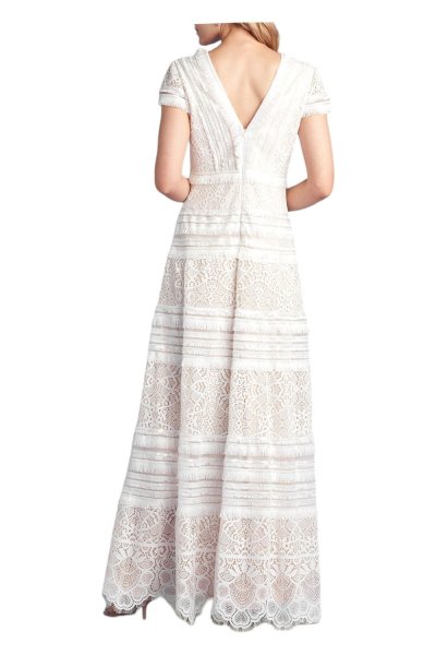 画像2: セール!Tadashi Shoji タダシショージ   Nisa Lace Gown ホワイト系 (2)