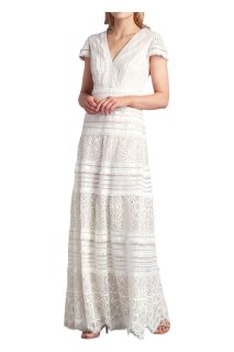 Tadashi Shoji タダシショージ Nisa Lace Midi Dress ホワイト系 Tadashi Shoji タダシショージ Nisa Lace Midi Dress ホワイト系