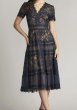 画像1: Tadashi Shoji タダシショージ  Beatrice  ILLUSION DRESS 　ネイビー  31301 (1)