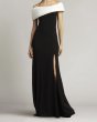 画像1: Tadashi Shoji タダシショージ  DALTON TWO-TONE OFF-SHOULDER GOWN 　ブラック、ホワイト (1)