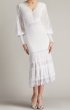 画像1: Tadashi Shoji タダシショージ  NYSSA  Pin-Tuck Long Sleeve Midi Dress　ホワイト系 (1)