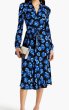 画像4: Diane von Furstenberg 　ダイアンフォンファステンバーグ　Phoenix リバーシブルラップドレス　ブラック、ブルー系 (4)