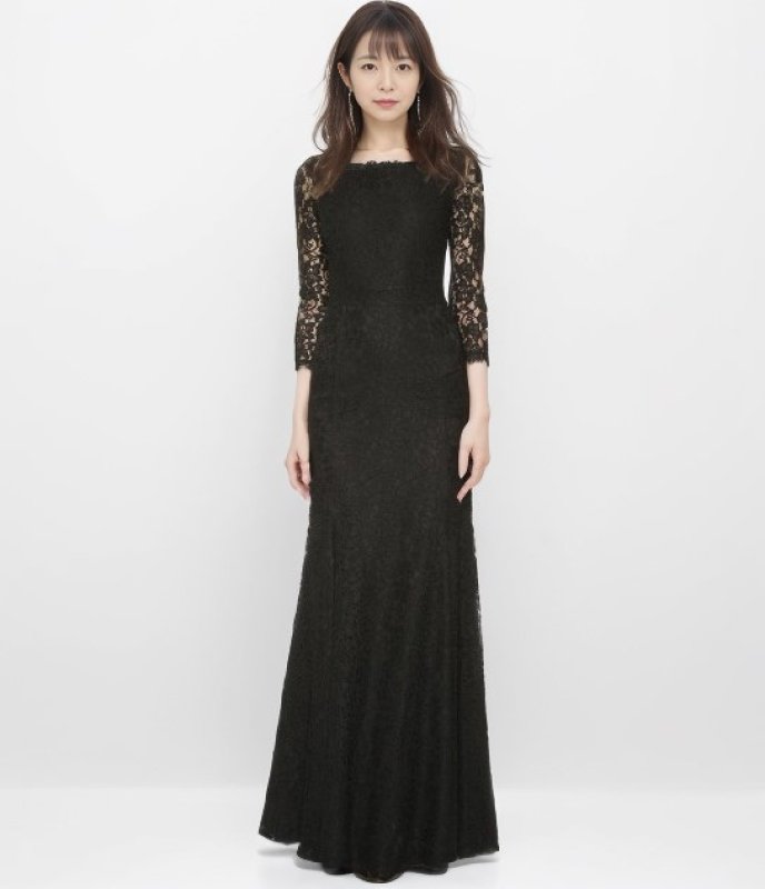 画像1: サイズ追加！【キャサリン妃ご愛用】Diane von Furstenberg　　Zarita Lace Gown ブラック  32901 (1)