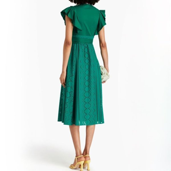 画像2: Diane von Furstenberg  ダイアンフォンファステンバーグ anglaise コットンドレス (2)