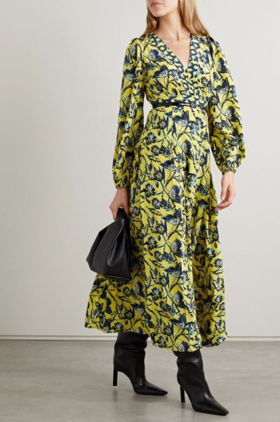 画像3: Diane von Furstenberg  ダイアンフォンファステンバーグ Anjali floral-print crepe de chine midi dress  04023 (3)
