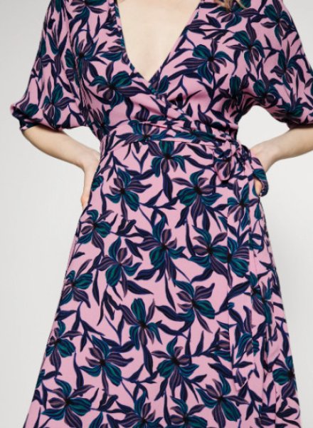 画像3: Diane von Furstenberg  ダイアンフォンファステンバーグ Eloise ラップ風ドレス orchids nursery pink (3)