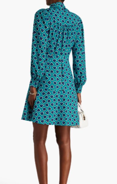 画像2: Diane von Furstenberg ダイアンフォンファステンバーグ Alcina  リボンタイミニドレス (2)