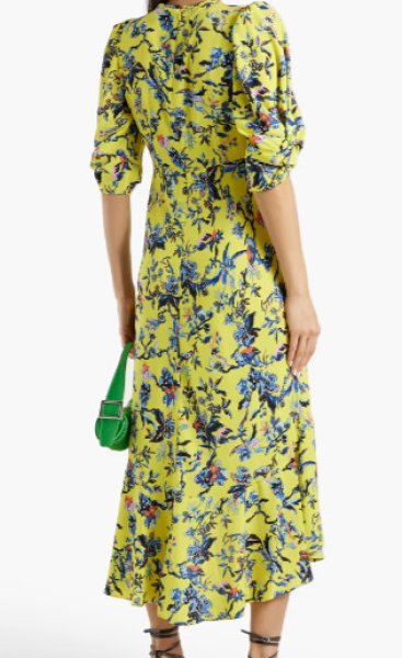 画像2: Diane von Furstenberg  ダイアンフォンファステンバーグ Tati 花柄ミディドレス (2)