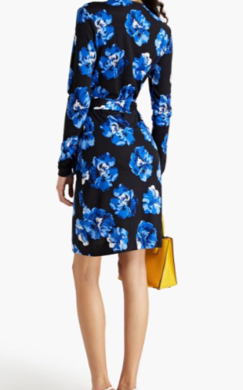 画像2: Diane von Furstenberg　ダイアンフォンファステンバーグ　Julian mini wrap dress  ブラック、ブルー (2)