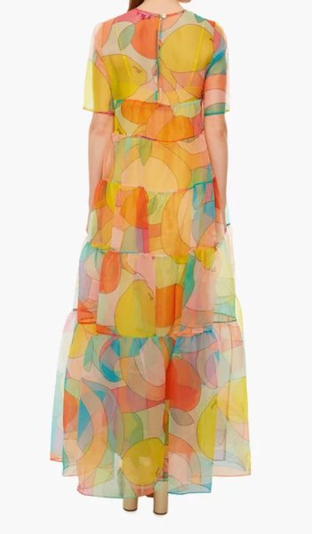 画像3: STAUD スタウド Hyacinth tiered maxi dress Citrus Kaleidescope  40401 (3)