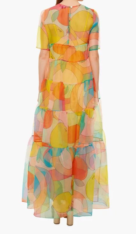 画像3: STAUD スタウド　Hyacinth tiered maxi dress　Citrus Kaleidescope  40401 (3)