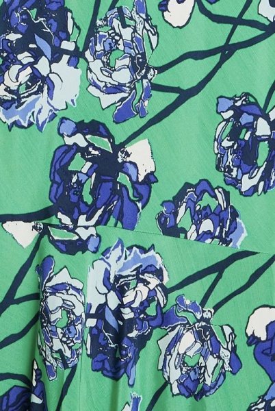 画像3: Diane von Furstenberg  ダイアンフォンファステンバーグ Tati 花柄ミディドレス グリーン系  (3)