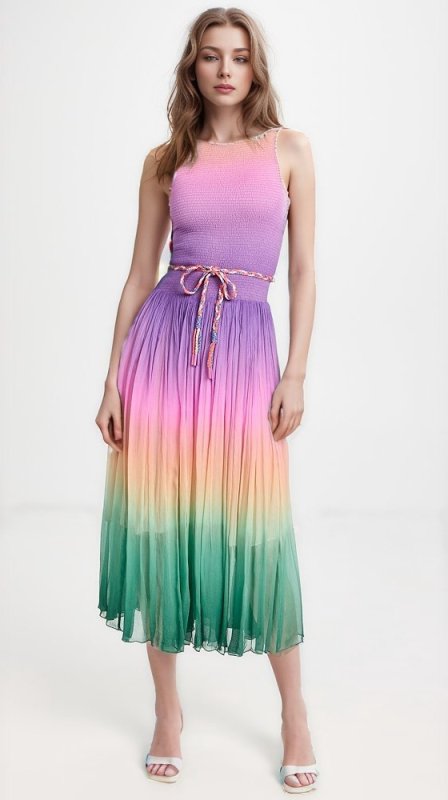 画像1: セール！【ニッキーヒルトン愛用】Zimmermann ジマーマン　Cira  Ombre Midi Dress  32401 (1)