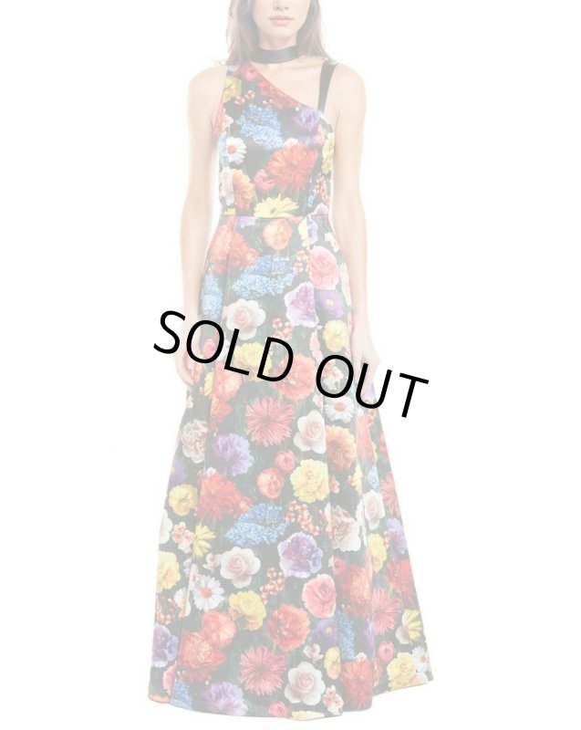 画像1: 限定セール！【リンチーリン愛用】Alice + Olivia アリスアンドオリビア   Chrissy Leather Trim Gown  32302 (1)