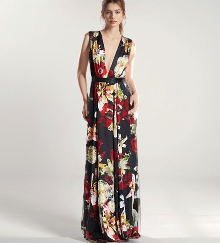 画像2: 再販売セール！【リベンジ使用、エミリー着用】Alice+Olivia    Triss Floral Maxi Dress  04271 (2)