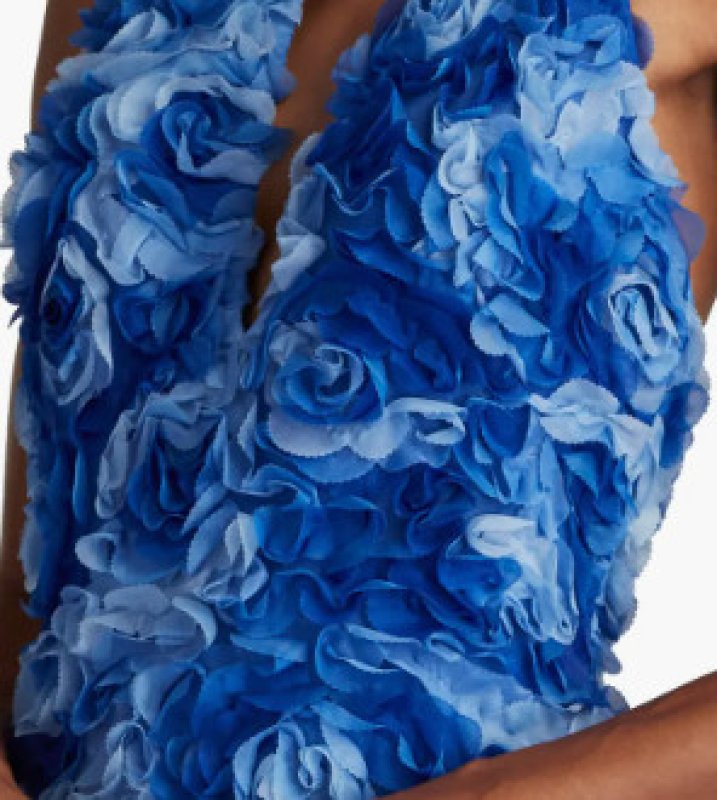 画像3: セール！Tadashi Shoji タダシショージ  　DION　ホルターネックロングドレス　ブルー系 (3)