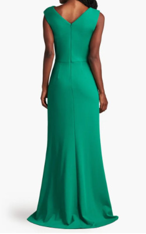 画像2: Tadashi Shoji タダシショージ   SPERRY キャスケードラッフルドレス　　グリーン (2)