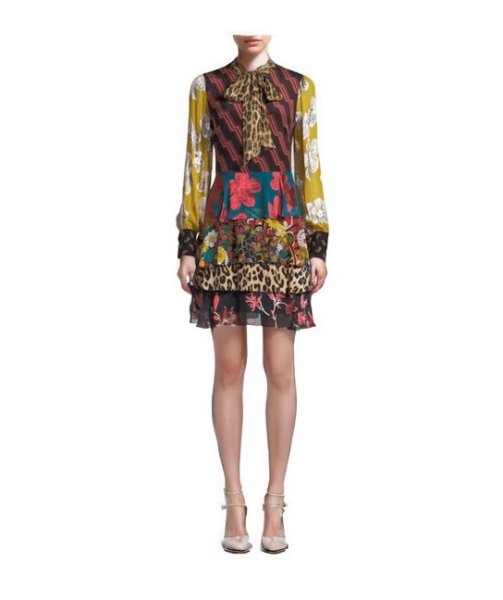 画像5: 【ブラックピンク、大石絵里さん着用、ドラマ使用】Alice + Olivia アリスアンドオリビア Dasha Ruffle Tiered Dress  40801 (5)
