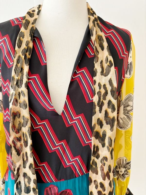 画像10: 【ブラックピンク、大石絵里さん着用、ドラマ使用】Alice + Olivia アリスアンドオリビア　Dasha Ruffle Tiered Dress  40801 (10)