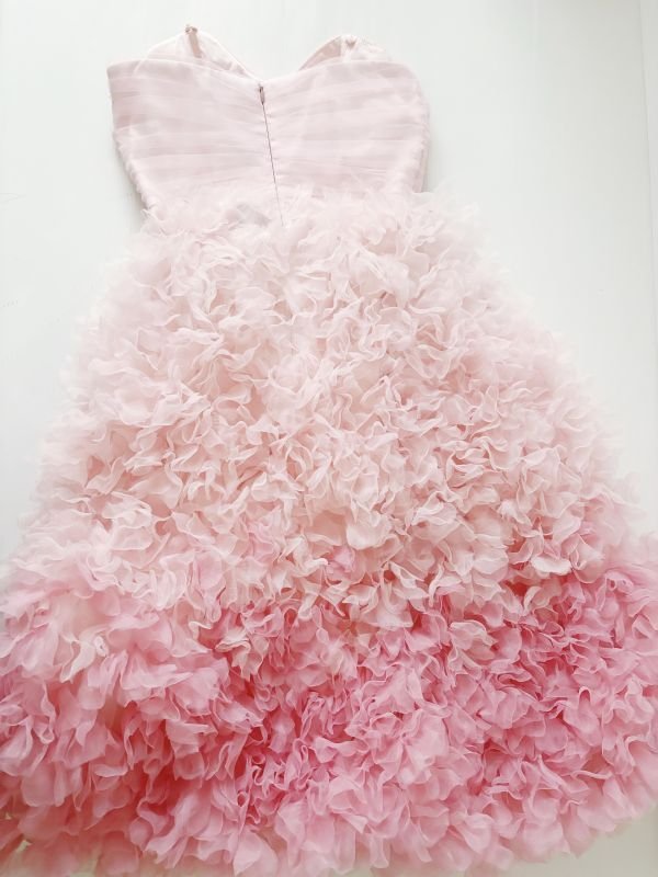 画像8: 再販売！【生見愛瑠さんに衣装提供、NiziU アヤカさん着用】 Marchesa Notte マルケッサノッテ　グラデーションチュールドレス　ピンク  12501 (8)