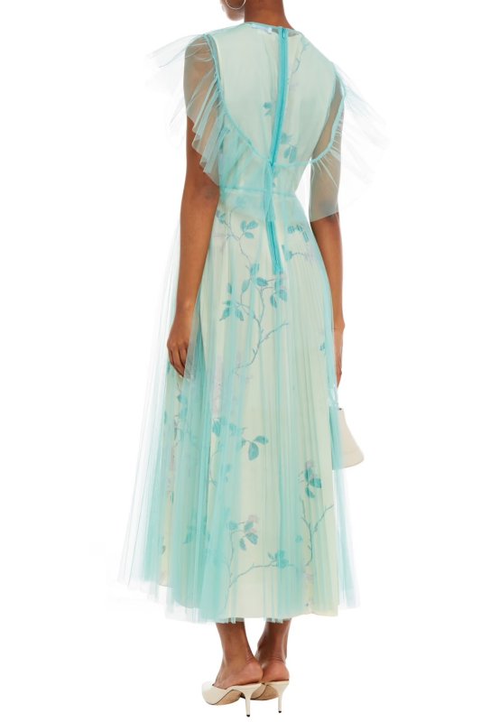 画像2: セール！RED Valentino レッドヴァレンティノ　Layered floral-print midi dress  40901 (2)