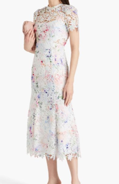 画像3: セール!ML Monique Lhuillier モニークルイリエ   Jasmine レースミディドレス   (3)