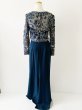 画像8: 1点のみ即発！Tadashi Shoji  タダシショージ  　Crepe & Embroidered Lace Gown　ネイビー系  41101 (8)