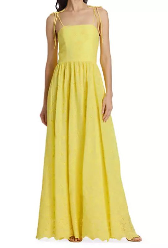 画像1: Alice + Olivia アリスアンドオリビア　 Juniper Tie-Strap Maxi Dress  01133 (1)