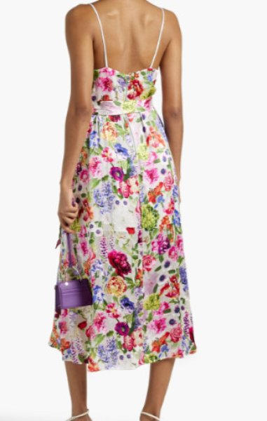 画像2: Alice + Olivia アリスアンドオリビア   Samantha Midi Dress ピンクマルチ (2)