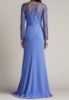 画像2:  Tadashi Shoji  タダシショージ　RAVINA EMBROIDERED ILLUSION GOWN　ブルー、パープル系 (2)