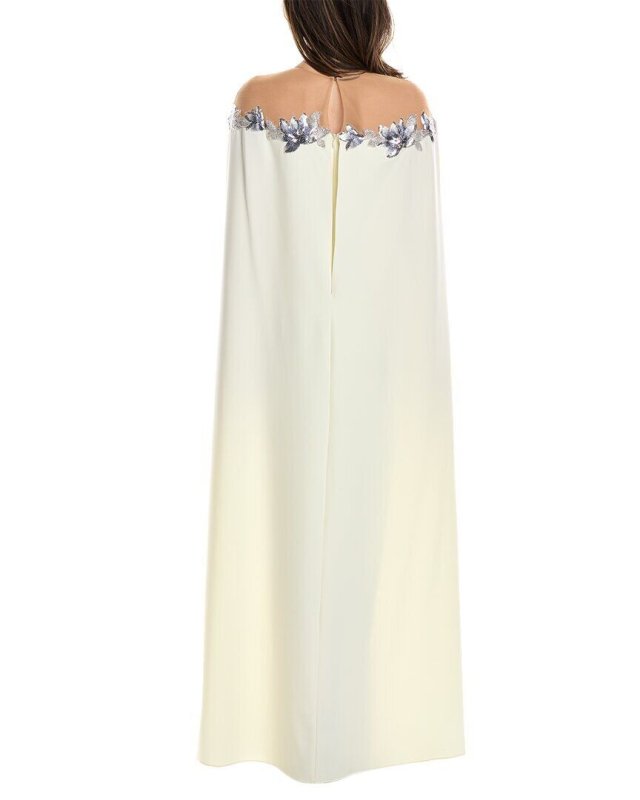 画像2: 75%オフ！即発 Marchesa Notte マルケッサノッテ　Tulle Illusion Cape Dress  41901 (2)