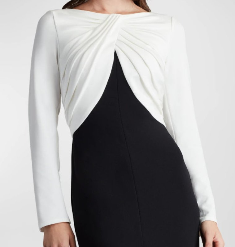 画像3: セール！Tadashi Shoji  タダシショージ  NELSON  Gown ブラック、アイボリー (3)