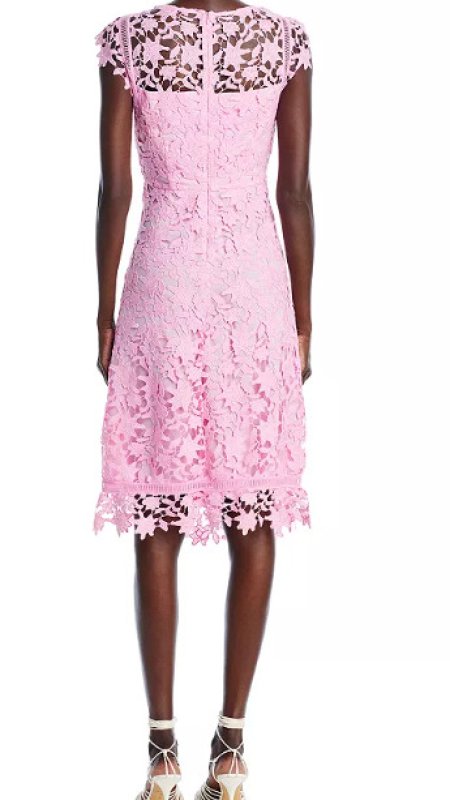 画像3: 【Alexis Gaube着用】Eliza J  イライザジェイ 　レースアシンメトリックドレス   カーネーションピンク系  41902 (3)