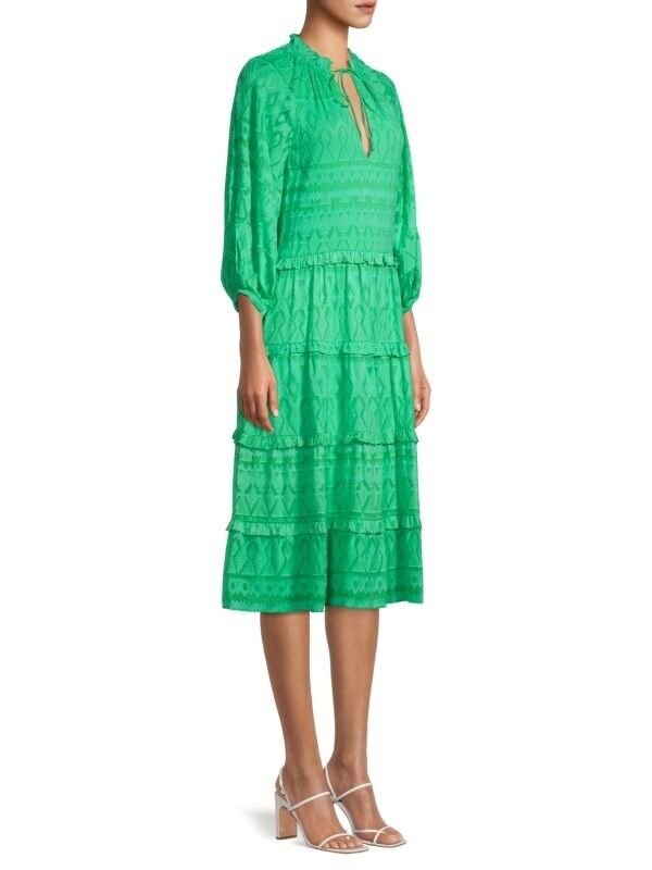 画像2: Alice + Olivia アリスアンドオリビア　 Layla Tiered Midi Dress (2)