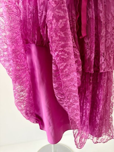 画像7: 即発！ML Monique Lhuillier モニークルイリエ　レースティヤードミディドレス  05021 (7)