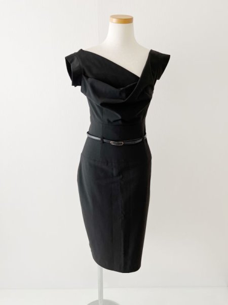 画像6: 【メーガン妃、イヴァンカトランプ他愛用、ドラマ使用】Black Halo Jackie O Dress　ブラック  05061 (6)