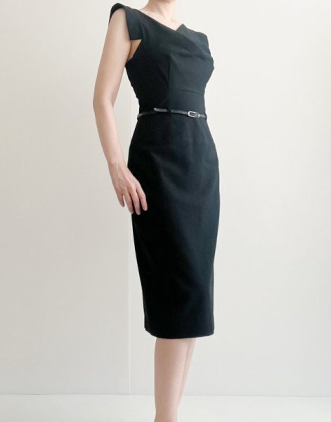 画像8: 【メーガン妃、イヴァンカトランプ他愛用、ドラマ使用】Black Halo Jackie O Dress　ブラック  05061 (8)