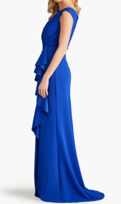 画像3: 限定セール！Tadashi Shoji タダシショージ   SPERRY キャスケードラッフルドレス　　ブルー  10102 (3)