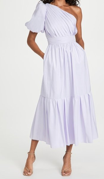 画像1: 【ドラマ使用】Self Portrait　セルフポートレート　Lilac One Shoulder Midi Dress (1)