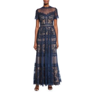 華やぐ肩のディテールを魅せて【TADASHI SHOJI】ラッフル ドレス セール！Tadashi Shoji タダシショージ Ayers ティヤード