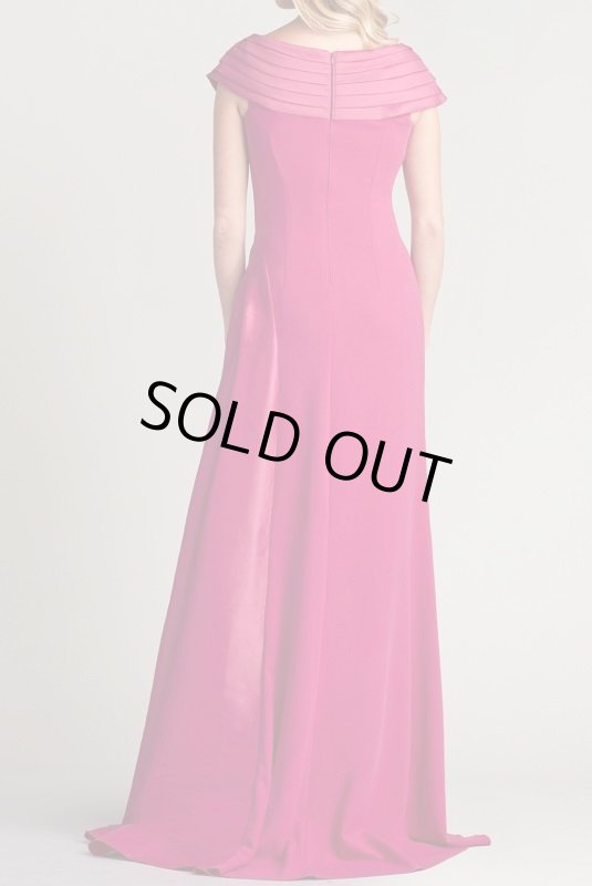 画像3: 限定セール！Tadashi Shoji タダシショージ　 MCKENNA DRAPED SASH GOWN   ピンク系 (3)