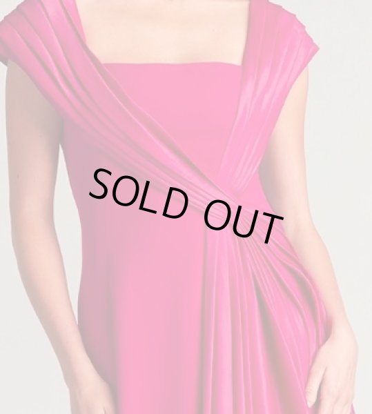 画像2: 限定セール!Tadashi Shoji タダシショージ  MCKENNA DRAPED SASH GOWN   ピンク系 (2)