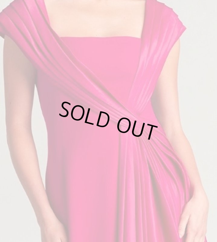 画像2: 限定セール！Tadashi Shoji タダシショージ　 MCKENNA DRAPED SASH GOWN   ピンク系 (2)