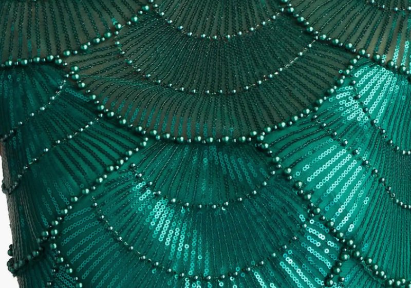 画像3: Tadashi Shoji  タダシショージ    CORALIA BEADED CREPE GOWN グリーン系  11093 (3)