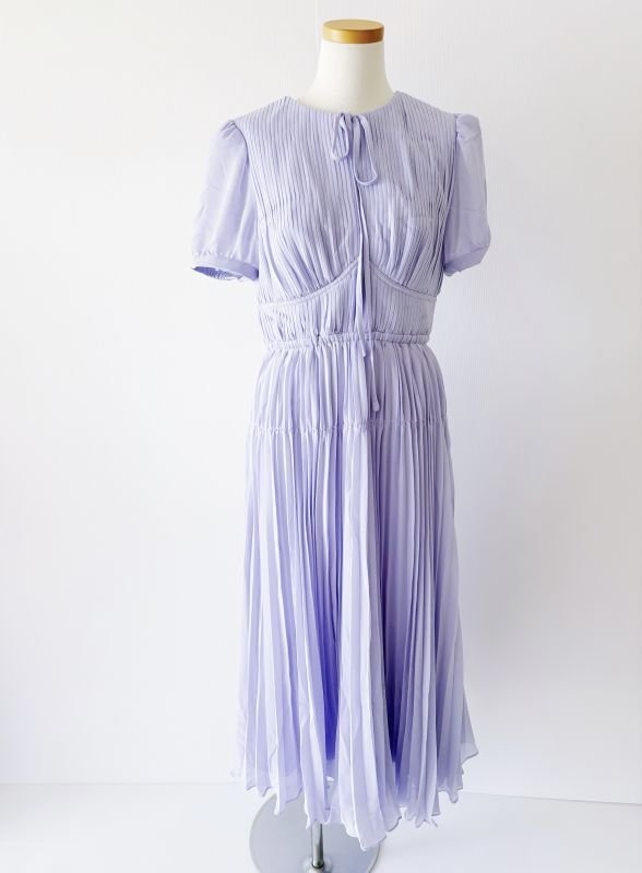 画像5: 【霧島れいかさん、パリスヒルトン着用】Self Portrait　セルフポートレート　ベルト付きライラックシフォンドレス  22001 (5)