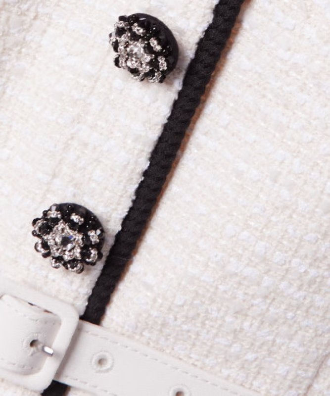 画像3: セール！Self Portrait　セルフポートレート  リボンタイ付きtweed and chiffon midi dress  03062 (3)