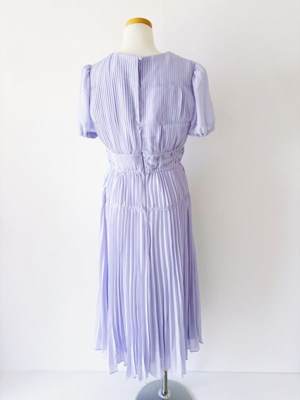 画像7: 【霧島れいかさん、パリスヒルトン着用】Self Portrait　セルフポートレート　ベルト付きライラックシフォンドレス  22001 (7)