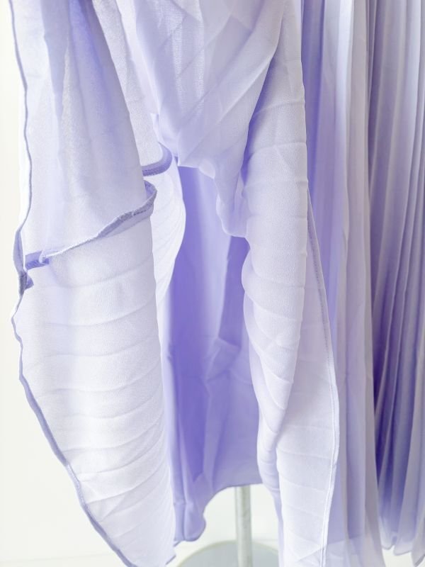 画像9: 【霧島れいかさん、パリスヒルトン着用】Self Portrait　セルフポートレート　ベルト付きライラックシフォンドレス  22001 (9)