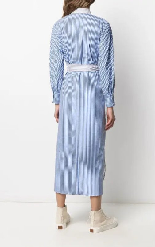 画像3: 【平祐奈さん着用】MSGM   Patchwork Striped Long Shirt Dress (3)