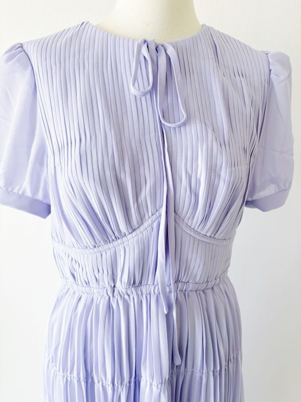 画像8: 【霧島れいかさん、パリスヒルトン着用】Self Portrait　セルフポートレート　ベルト付きライラックシフォンドレス  22001 (8)